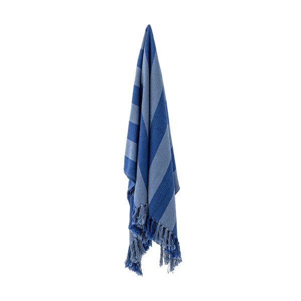 Kék újrahasznosított pamut takaró 130x160 cm Frello – Bloomingville-image-3