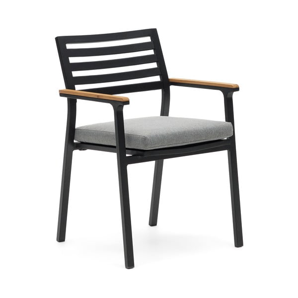 Fekete fém kerti szék Bona – Kave Home