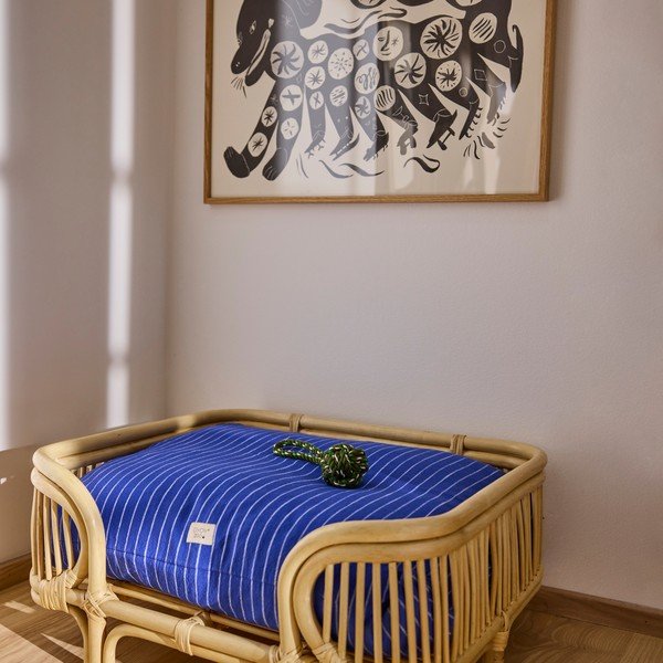 Kék pamut fekhely kutyáknak 94x75 cm Kyoto – OYOY Living Design-image-1