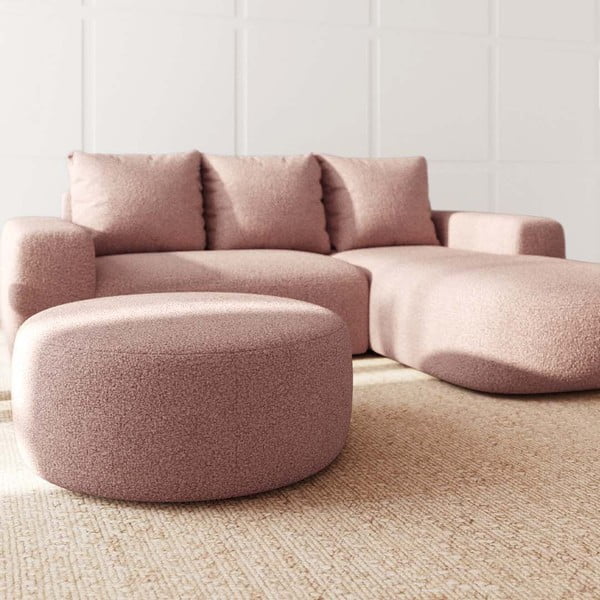 Rózsaszín buklé lábtartó Monce – Rodier-image-1