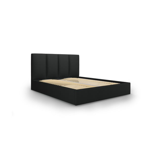 Juniper fekete kétszemélyes ágy, 140 x 200 cm - Mazzini Beds