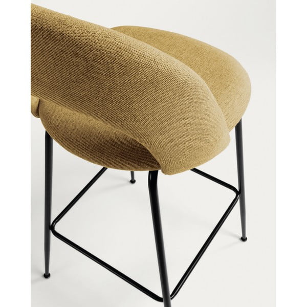 Mustársárga bárszék szett 4 db-os (ülésmagasság 63 cm) Mahalia – Kave Home-image-4