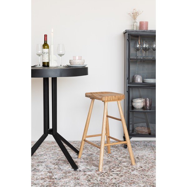 Natúr színű tölgyfa bárszék (ülésmagasság 65,5 cm) Vander – White Label-image-1