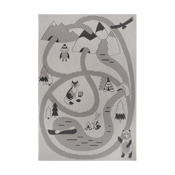 Animals krémszínű szőnyeg gyerekeknek, 200x290 cm - Ragami