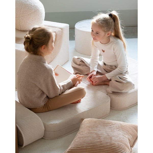 Krémszínű kordbársony gyerek fotel Flip – Wigiwama-image-3