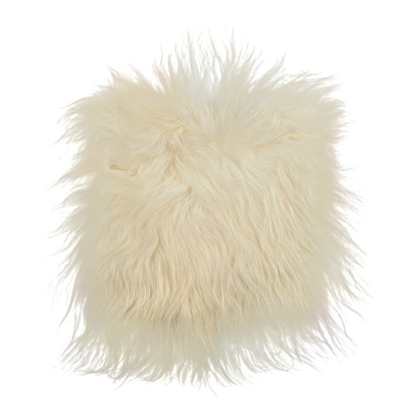 Eglé fehér hosszú szálas szőrme ülőpárna, 37 x 37 cm - Arctic Fur