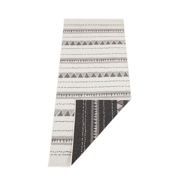 Bahamas fekete-krémszínű kültéri szőnyeg, 80 x 350 cm - NORTHRUGS-image-2