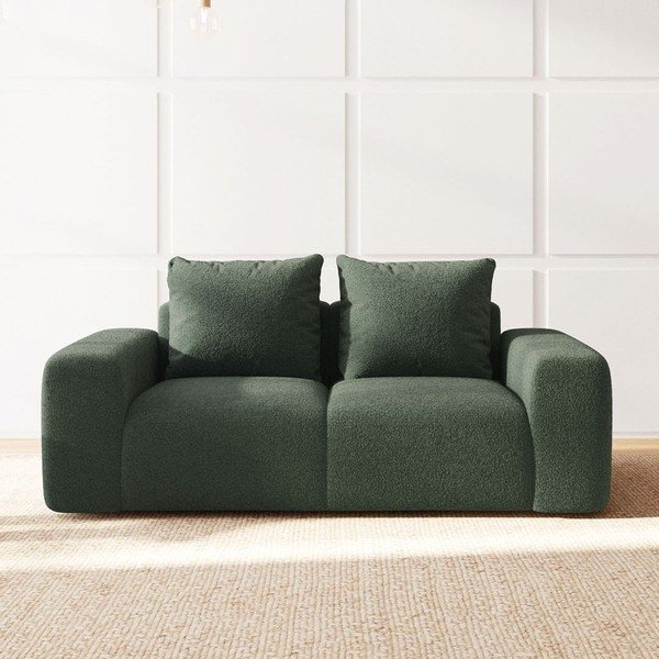 Zöld buklé kanapé 212 cm Monce – Rodier-image-3