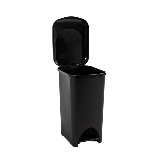 Fekete műanyag pedálos szemetes 40 l - Addis-image-3