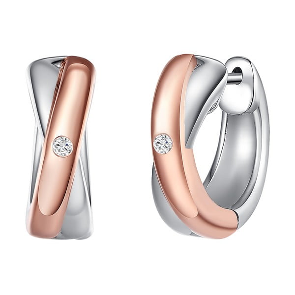 Albina ezüst fülbevaló valódi gyémánttal - Tess Diamonds