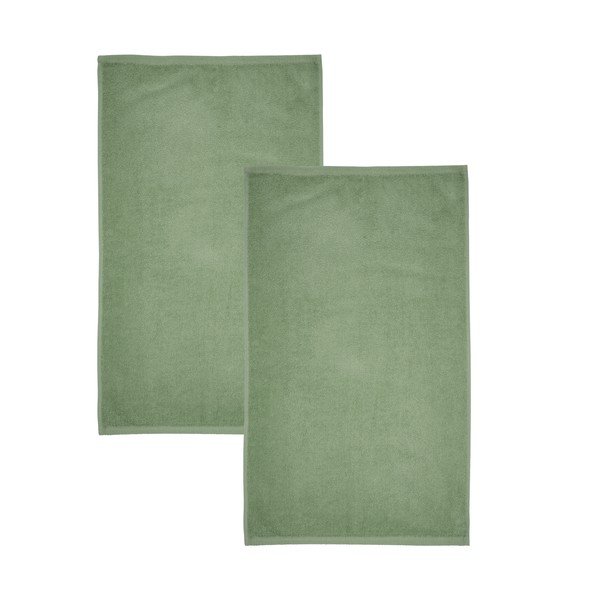 Zöld gyorsan száradó-frottír pamut fürdőlepedő szett 2 db-os 90x140 cm Quick Dry – Catherine Lansfield