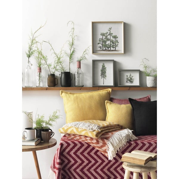 Chevron burgundi vörös pléd, 140 x 180 cm - Euromant-image-1