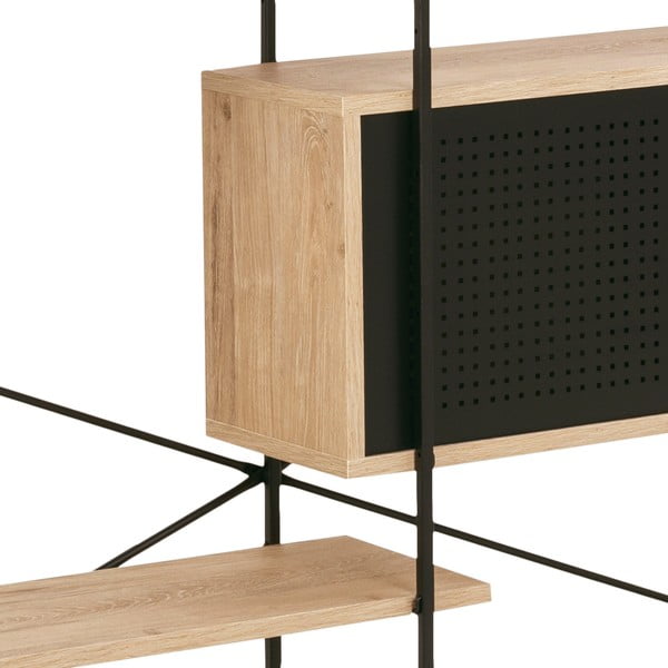 Angus könyvespolc tölgyfa dekorral, 172 x 188 cm - Actona-image-3