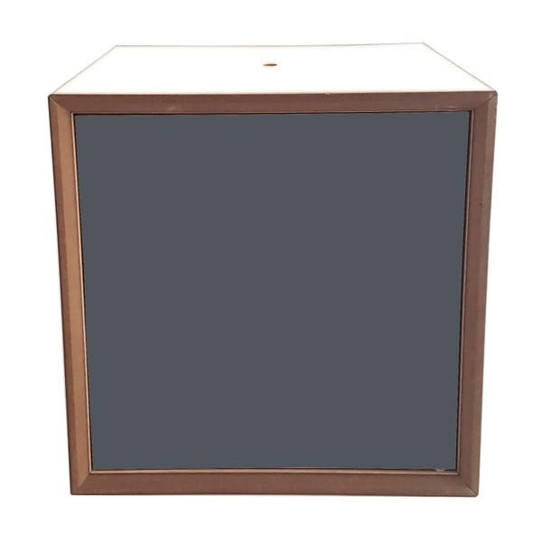 PIXEL kocka polcokkal, fehér kerettel és grafit színű ajtóval, 40 x 40 cm - Ragaba