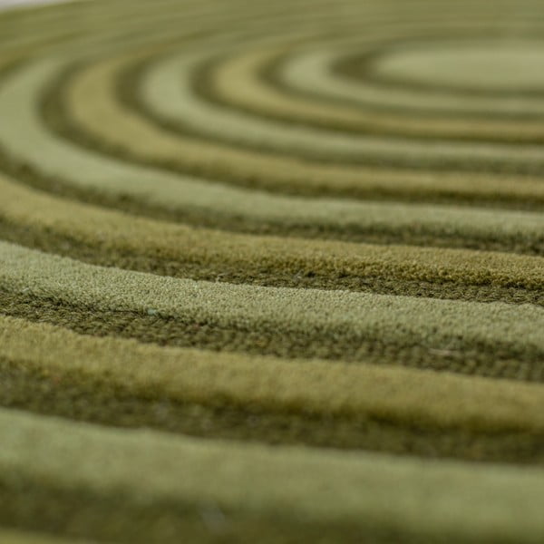 Zöld kézi szövésű gyapjú szőnyeg 150x240 cm Conway Retro – Flair Rugs-image-2