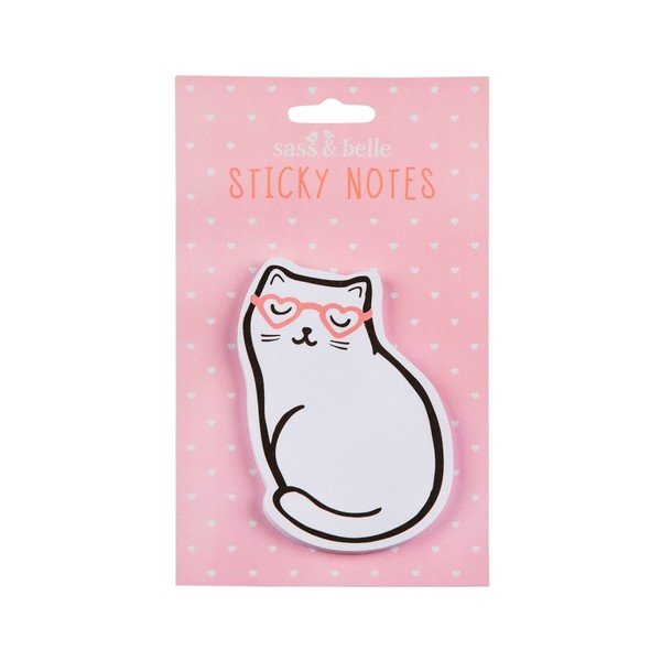 Cutie Cat öntapadó jegyzettömb, 50 lapos - Sass & Belle
