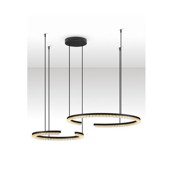 Matt fekete alumínium LED dimmelhető függőlámpa Greamy – Nova Luce-image-4