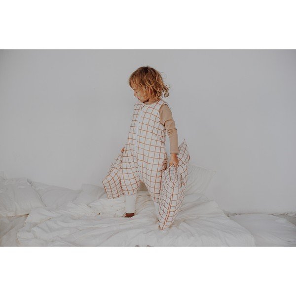 Bézs babaágynemű szett Camel Check – Malomi Kids-image-3