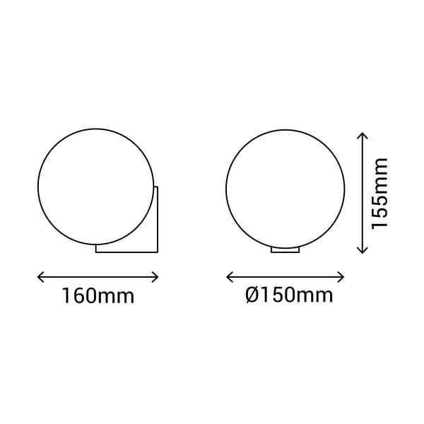 Obi ezüstszínű falilámpa, ø 15 cm - SULION-image-3