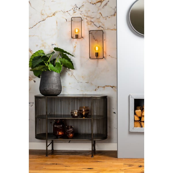 Fekete fém komód 100x80 cm Yinthe – Light & Living-image-2