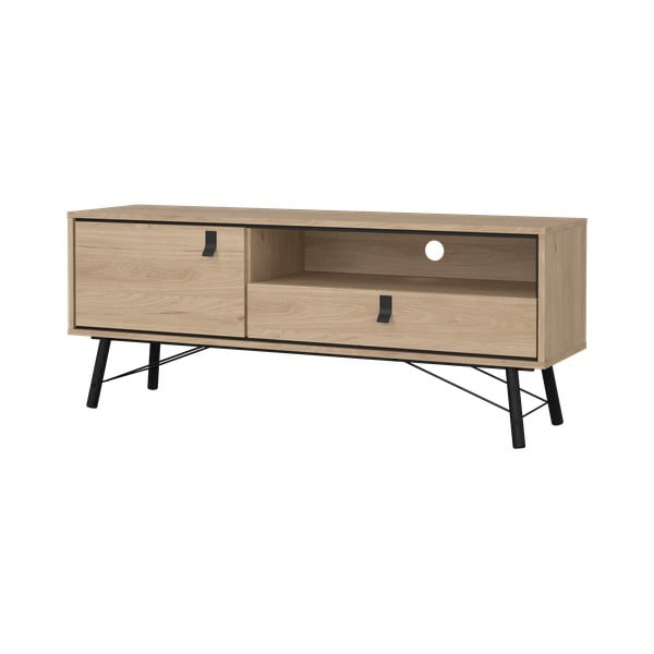 Natúr színű TV-állvány tölgyfa dekorral 150x60x40 cm Ry – Tvilum-image-4
