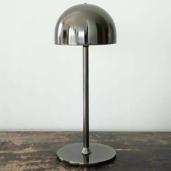 Sötétszürke LED asztali lámpa távirányítóval, fém búrával (magasság 30 cm) Tim – Sirius-image-1