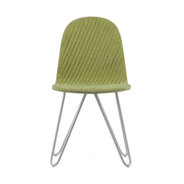 Mannequin X Stripe világoszöld szék fém lábakkal - Iker