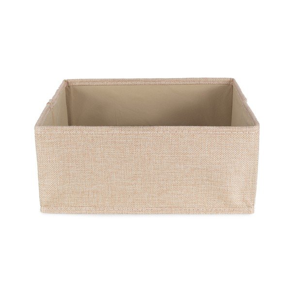 Bézs textil tárolódoboz 28x12x12 cm Sandy – Compactor-image-3