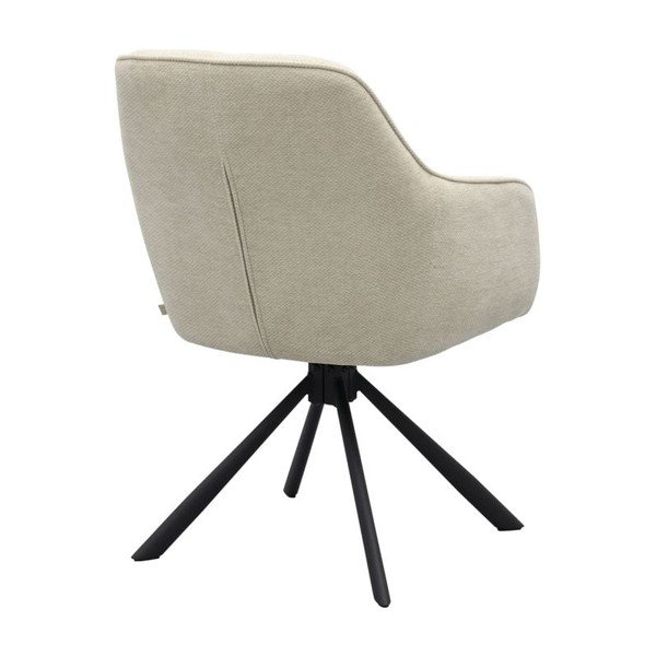 Krémszínű kárpitozott karfás étkezőfotel Avola – Unique Furniture-image-4