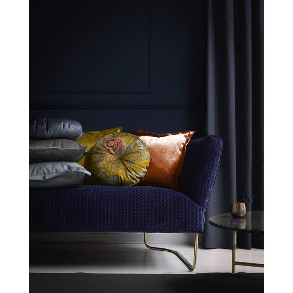 Japanese Flowers sárga párna, ø 40 cm - Velvet Atelier-image-2