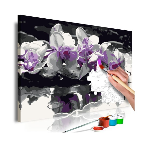 Orchid Reflection DIY készlet, saját vászonkép festése, 60 x 40 cm - Artgeist