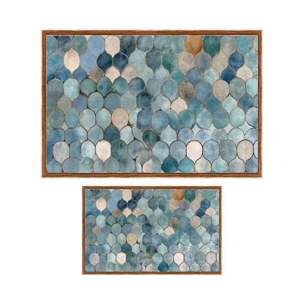 Kék fürdőszobai kilépő szett 2 db-os 60x100 cm – Foutastic