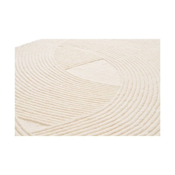 Krémszínű kézi szövésű gyapjú szőnyeg 200x300 cm Pune – House Nordic-image-2