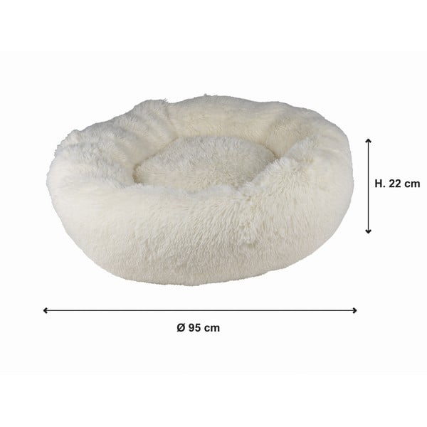 Krémszínű fekhely kutyáknak ø 95 cm – Love Story-image-4