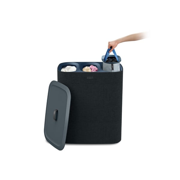 Antracitszürke textil szennyeskosár 3x30 l Tota Trio – Joseph Joseph-image-4