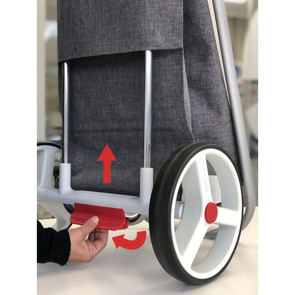 Gurulós bevásárlótáska 53 l Com Tweed Polar Black Tube – Rolser-image-4