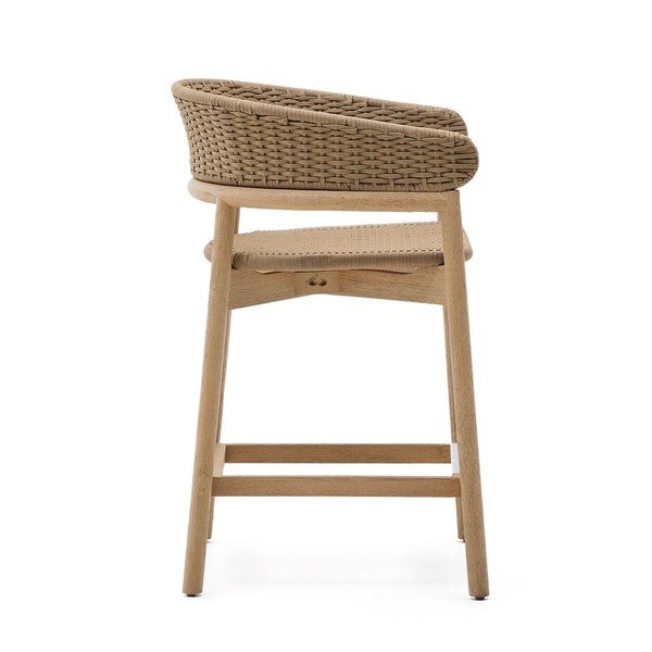 Natúr színű tömörfa kerti bárszék Arinella – Kave Home-image-3