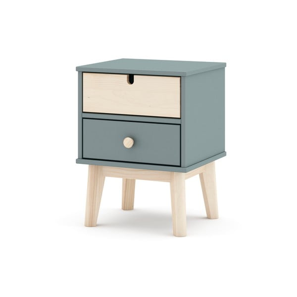 Szürkészöld gyerek éjjeliszekrény Estefania – Marckeric-image-2