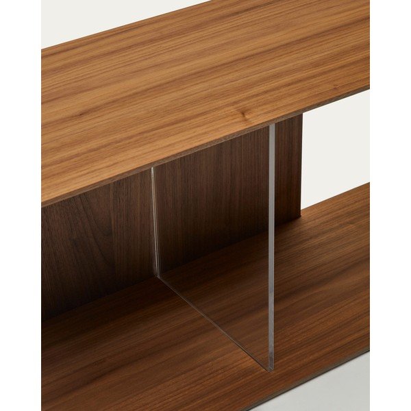 Barna moduláris polcrendszer szett  diófa dekorral 4 db-os 168x76 cm Litto – Kave Home-image-1