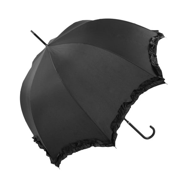 Scallop fekete esküvői esernyő, ⌀ 92 cm - Ambiance