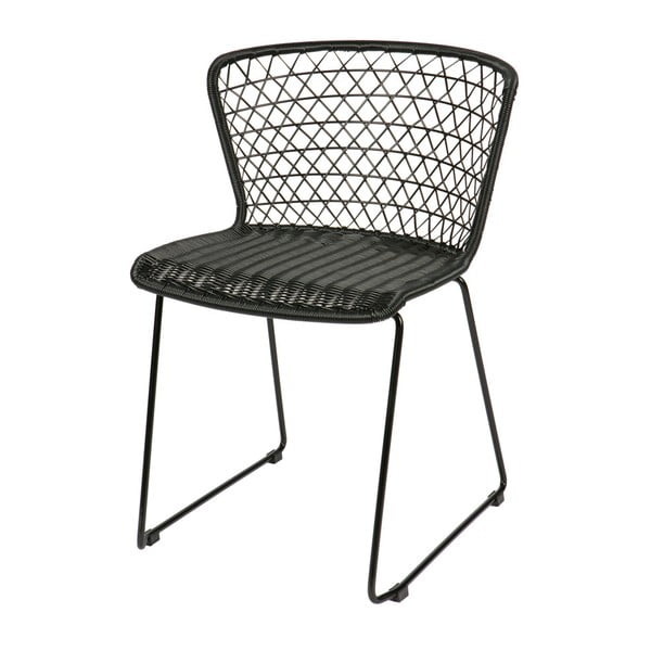 Quadro 2 db-os fekete székkészlet fém konstrukcióval - BePureHome