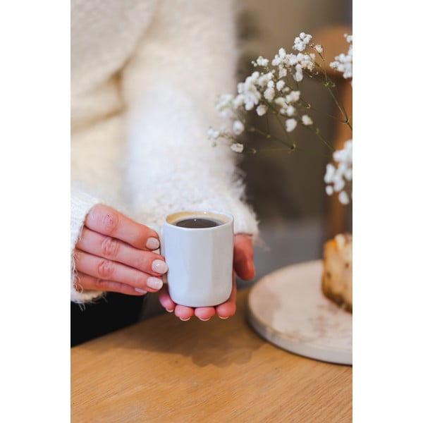 Fehér agyagkerámia eszpresszó bögre szett 2 db-os 80 ml Fuori – Vialli Design-image-3