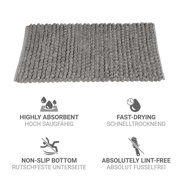 Szürke textil fürdőszobai kilépő 50x80 cm Solivo – Wenko-image-4