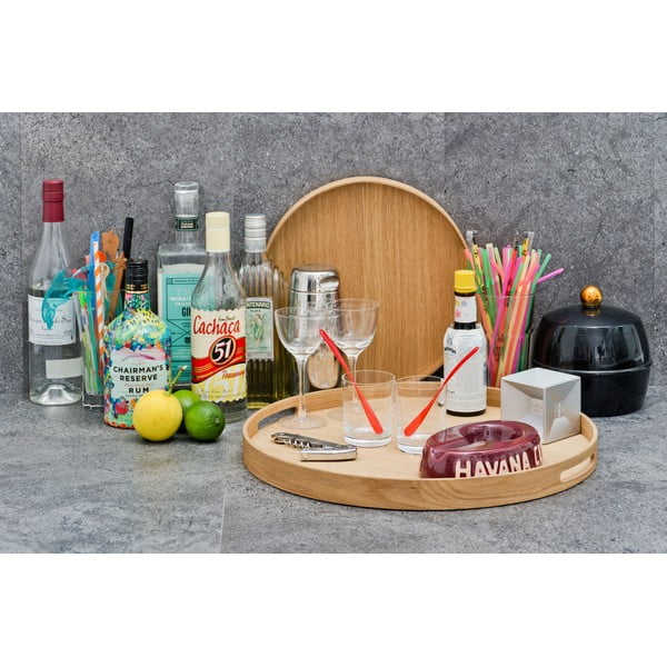 Busboy Oak kerek fa tálca, ø 30,8 cm - Wireworks-image-4