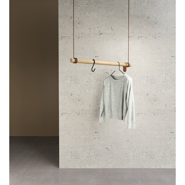 Natúr színű tölgyfa fali fogas 80 cm Swing M – LIND DNA-image-1