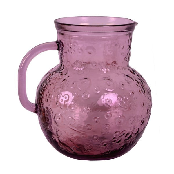 Flora rózsaszín kancsó újrahasznosított üvegből, 2,3 l - Ego Dekor