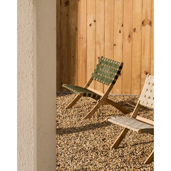 Zöld tömörfa kerti fotel Chabeli – Kave Home-image-1