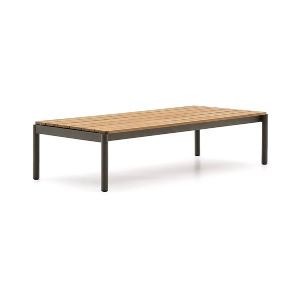 Teakfa kerti dohányzóasztal 63x149 cm Sorells – Kave Home