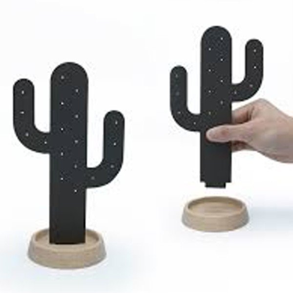 Cactus fekete ékszertartó állvány - Qualy&CO-image-2