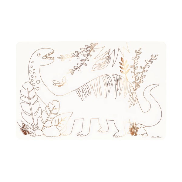 Papír tányéralátét szett 8 db-os 28x42.5 cm Dinosaurs – Meri Meri-image-2